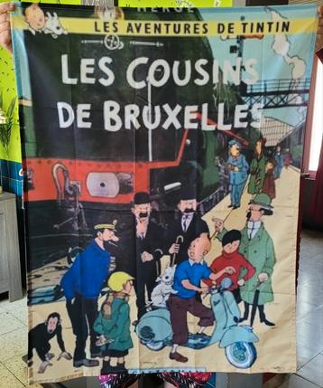 Drapeau mural Tintin : les cousins de Bruxelles