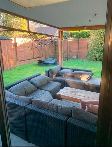 Loungeset  zwart, Tuin en Terras, Ophalen, Gebruikt, Loungeset