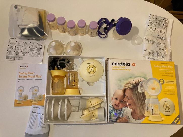 Medela Swing Maxi Flex + extra’s, Kinderen en Baby's, Babyvoeding en Toebehoren, Gebruikt, Borstkolf, Ophalen