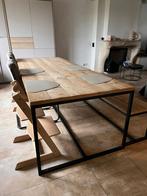Pure Wood Design - Steigerhouten Tafel Zwart Frame met Bank, Ophalen