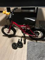 Kinderfiets in het rood met zijwieltjes, Fietsen en Brommers, Fietsen | Kinderfietsjes, Ophalen, Gebruikt, Minder dan 16 inch