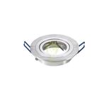 2 x Geborsteld alu. spot armatuur | Enkel | Rond, Huis en Inrichting, Lampen | Spots, Metaal of Aluminium, Ophalen of Verzenden