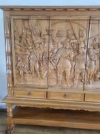 Unieke massief eikenhouten kast Rembrandt/Nachtwacht, Antiek en Kunst, Ophalen