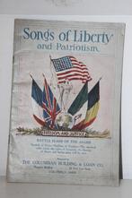 US WW1 "Songs of Liberty and Patriotism" daté 1918, Livre ou Revue, Armée de terre, Envoi