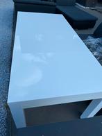 Eettafel als nieuw hoogglans wit, Huis en Inrichting, Tafels | Eettafels, Ophalen, Modern wit, 50 tot 100 cm, Zo goed als nieuw