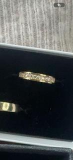 Engagement ring met stenen, Ophalen of Verzenden, Met edelsteen, Dame, Goud