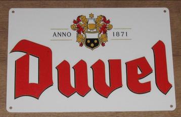DUVEL BIER : Metalen Bord Logo Duvel Bier - Anno 1871 beschikbaar voor biedingen