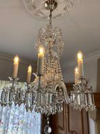 Kristallen luchter met 6 lampen, Ophalen, Gebruikt, Glas