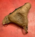 Lederen Bokshelm,Vintage, Oldschool., Verzenden