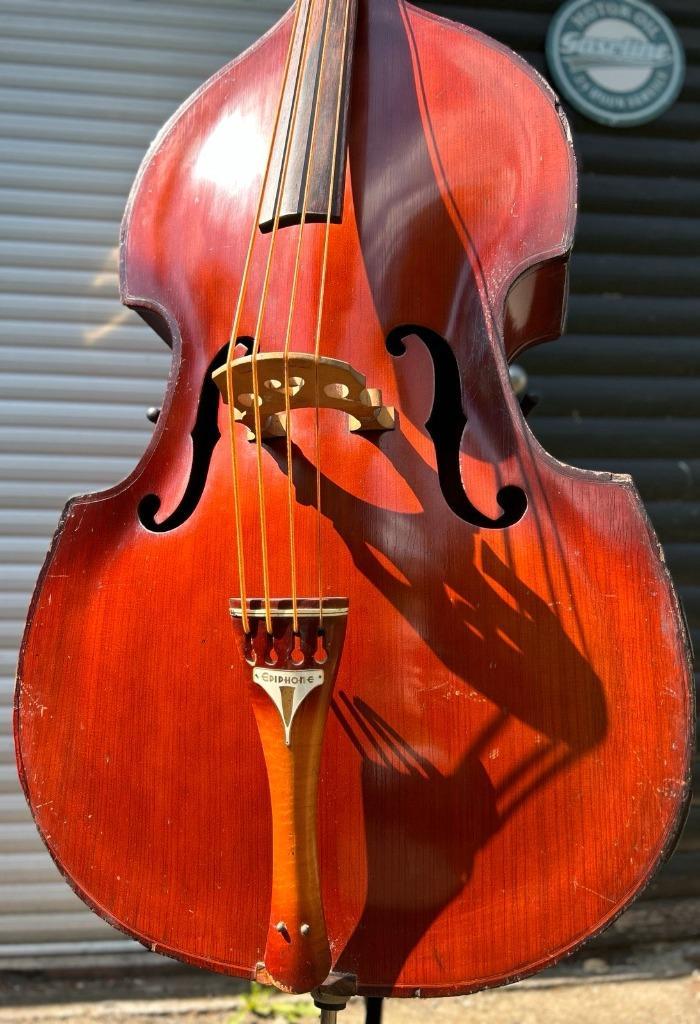 Epiphone/Gibson B4S contrabas uit 1960, Muziek en Instrumenten, Strijkinstrumenten | Contrabassen, Gebruikt, 3/4-contrabas, Ophalen