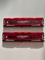 Ballistix DDR-4 2400 MHz 2x8 GB PC Ram-geheugen, Ophalen, DDR4, Zo goed als nieuw, Desktop