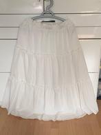 Witte pluizige zomerrok, Ophalen, Nieuw, Maat 42/44 (L), Wit