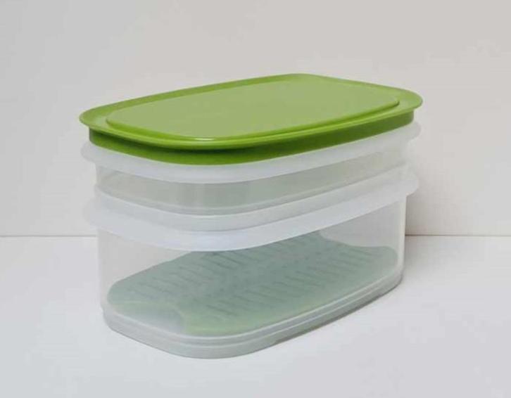Tupperware™ « Cool Stapelschaalset » 260 en 640 ml - groen, Huis en Inrichting, Keuken | Tupperware, Nieuw, Bus of Trommel, Groen