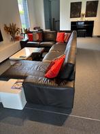 Bruine lederen hoeksalon Ikea Kivik, Huis en Inrichting, Ophalen, Gebruikt, Leer, Modern - tijdloos