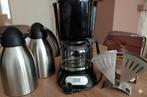 Koffiezet met 2 thermossen filterhouder en filters, Elektronische apparatuur, Koffiezetapparaten, Ophalen, Gebruikt, 10 kopjes of meer