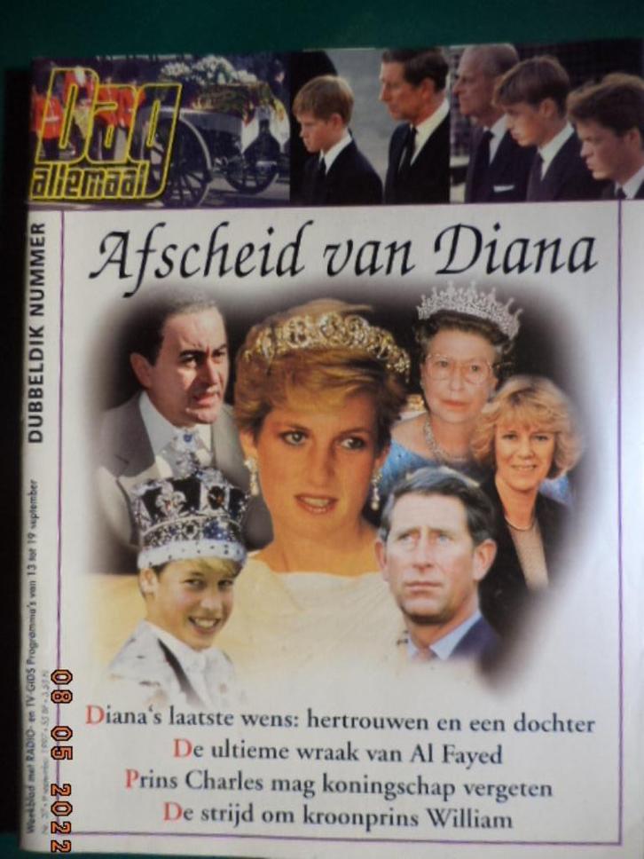 Dag allemaal: ''Afscheid van Diana - 1997''. 9 sept. 1997., Boeken, Geschiedenis | Stad en Regio, Gelezen, 20e eeuw of later, Ophalen of Verzenden
