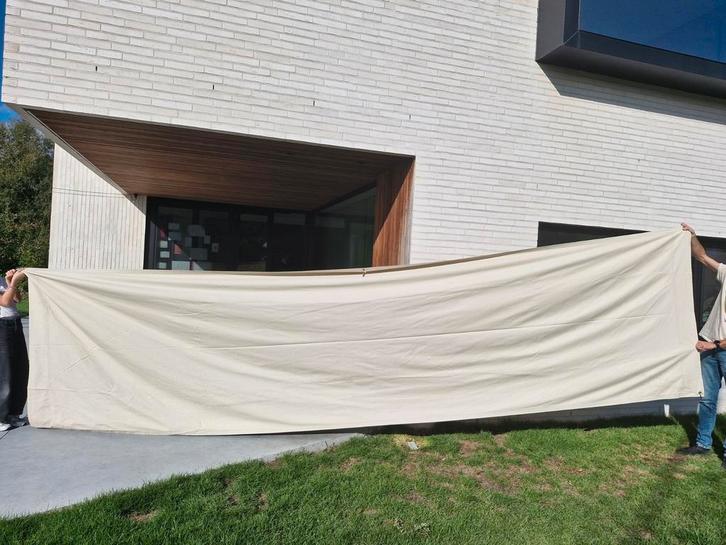 Grote schaduwdoek van canvas., Tuin en Terras, Zonneschermen, Zo goed als nieuw, Ophalen