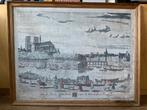 Derveaux Rigaud Vue de Paris Notre Dame le Pont Rouge, Antiek en Kunst, Kunst | Litho's en Zeefdrukken, Ophalen of Verzenden