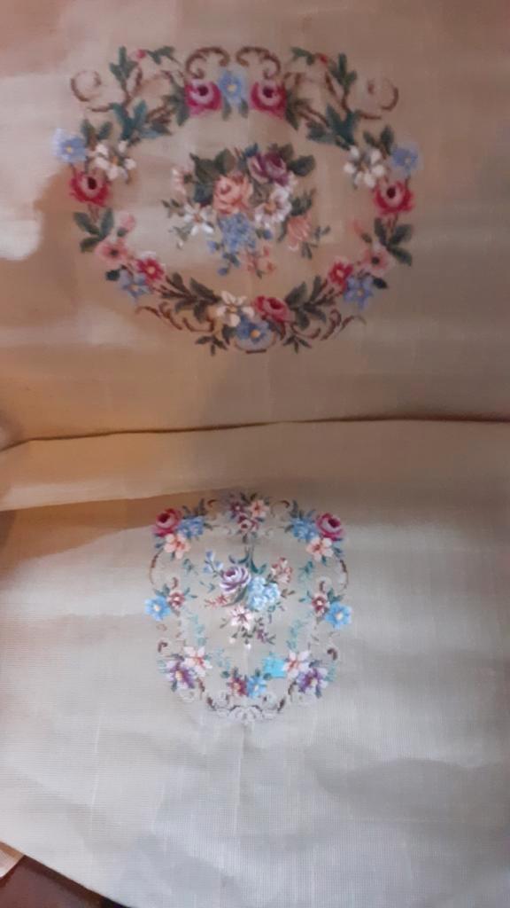2 canevas pour siege et dossier de chaise fauteuil a termine, Antiek en Kunst, Antiek | Meubels | Stoelen en Sofa's, Ophalen of Verzenden