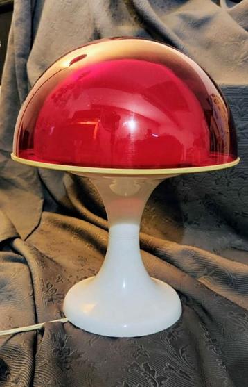 Lampe champignon vintage retro 70 rouge, Enlèvement, Comme neuf