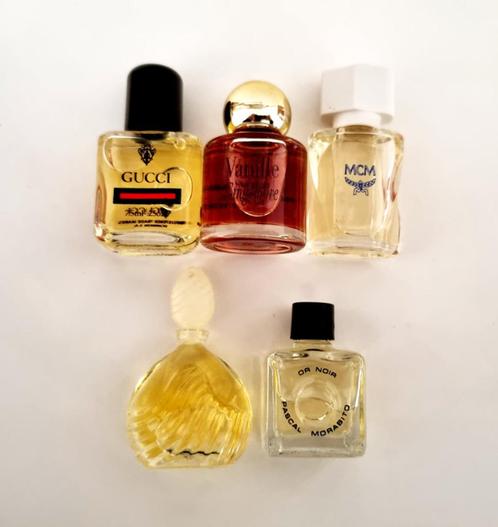 Lot num 49 - 5 miniatures parfum Morabito, Mcm, Ted Lapidus,, Collections, Parfums, Neuf, Miniature, Plein, Envoi