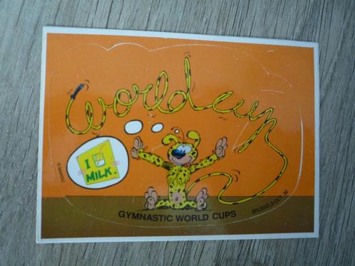 Stripsticker Marsupilami - Gymnastic World Cups - 1990, Verzamelen, Stripfiguren, Plaatje, Poster of Sticker, Overige figuren