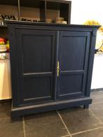 Donkerblauw houten kastje, Huis en Inrichting, Ophalen, Gebruikt