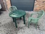 table de jardin ronde diam 90 + 2 chaises  bonne qualité  pr, Rond, Enlèvement, Utilisé