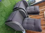 2 tuinstoelen,  2 dikke kussens zie tekst, Tuin en Terras, Tuinsets en Loungesets, Gebruikt, Wicker, Stoel, Tuinset