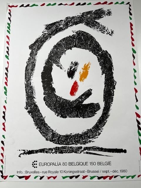 1980 Pierre ALECHINSKY Cobra litho affiche EUROPALIA Brussel, Ophalen of Verzenden