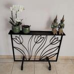 Prachtig kunstsmeedwerk: vintage wandtafel plantentafel, Huis en Inrichting, Ophalen, Gebruikt, 50 tot 100 cm, Kunstsmeedwerk