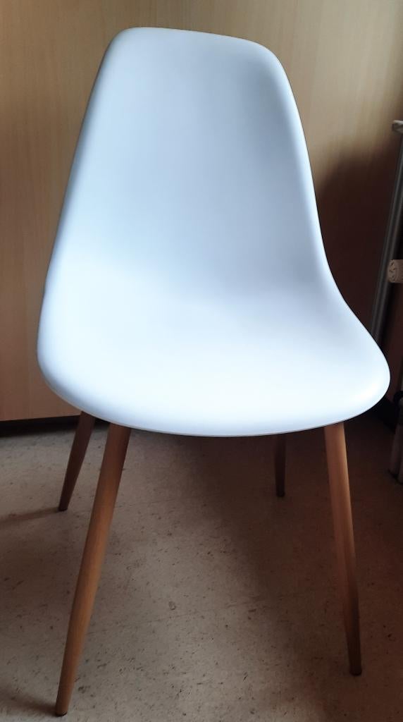 Chaises, Maison & Meubles, Chaises, Métal, Comme neuf, Enlèvement, Blanc