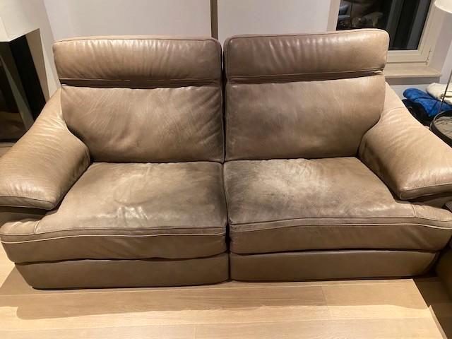 Natuzzi zetel, Huis en Inrichting, Zetels | Zetels en Chaises Longues, Gebruikt, Vierpersoons of meer, 200 tot 250 cm, 100 tot 125 cm