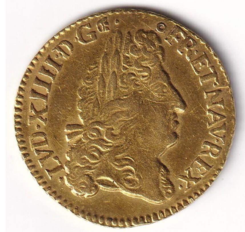 Louis d'or à l'écu 1691 6,75g 22 carats - Louis XIV, Enlèvement ou Envoi, France, Monnaie en vrac, Or