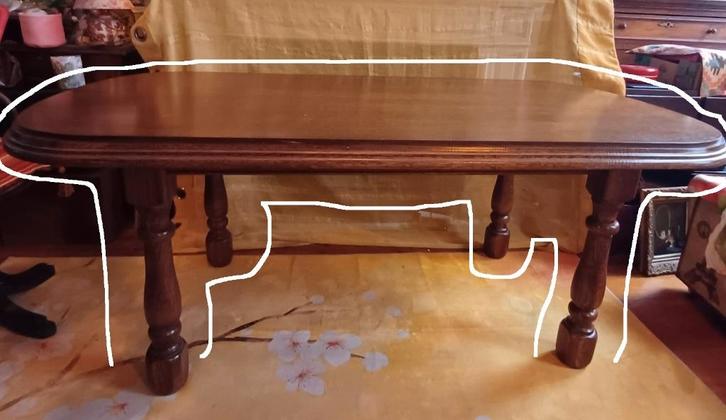 Table en chêne, Maison & Meubles, Tables | Tables à manger, Comme neuf, 50 à 100 cm, 150 à 200 cm, Cinq personnes ou plus, Ovale