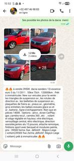 Voiture, Autos, Dacia, Rouge, Achat, Boîte manuelle, 5 portes