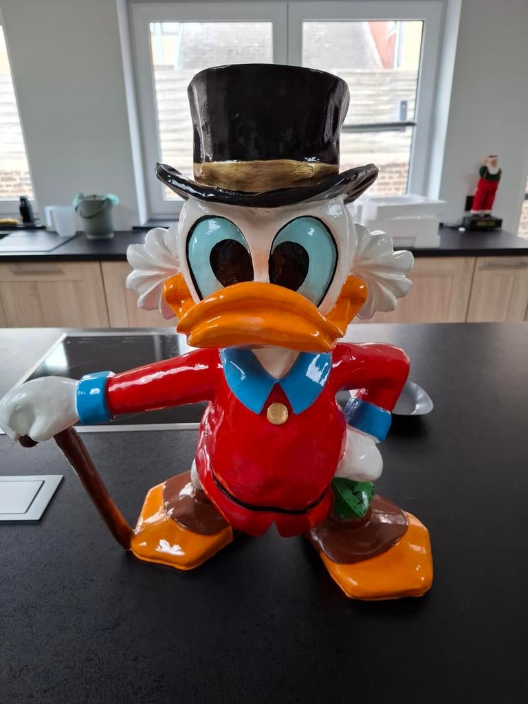 Rare Statue Balthazar Picsou - Disney - Grand Format 58cm, Verzamelen, Disney, Zo goed als nieuw, Beeldje of Figuurtje, Overige figuren