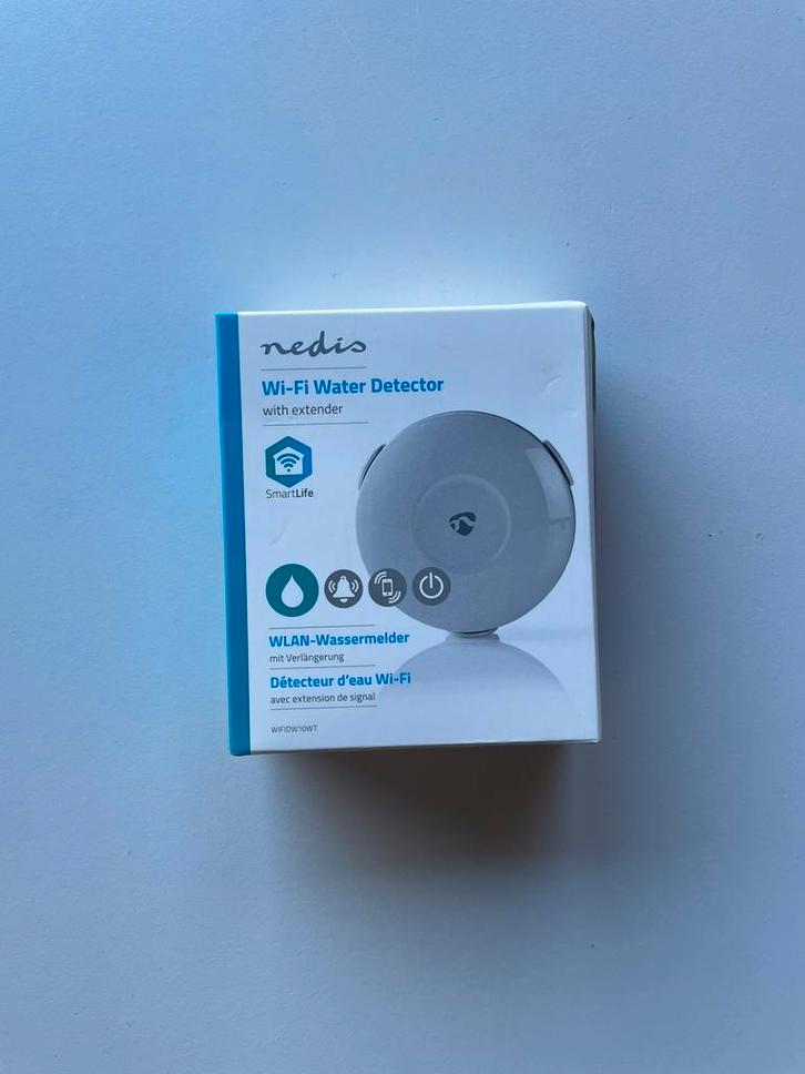Nedis Wi-Fi Water Detector+verlengkabel NIEUW in doos, Doe-het-zelf en Bouw, Alarmsystemen, Nieuw, Detector, Sensor of Melder