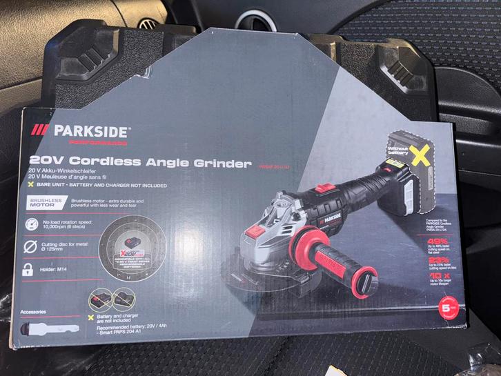 Parkside 20V Accu Slijpmachine - Ongebruikt!, Doe-het-zelf en Bouw, Gereedschap | Slijpmachines, Nieuw, Ophalen