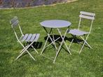 Set de bistrot en métal gris-brun, Salons de jardin, Utilisé, Autres matériaux, 2 places