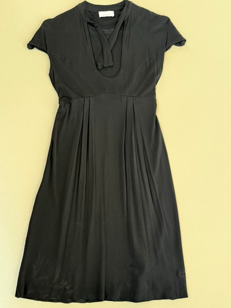 Weinig gedr zwarte vloeiende jurk Pinko, mt M, Maat 38/40 (M), Verzenden, Zwart, Zo goed als nieuw