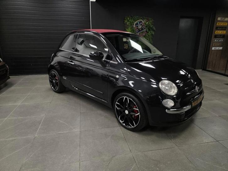 FIAT 500C TURBO BENZINE/2012/CABRİO/TOPSTAAT, Auto's, Fiat, Bedrijf, Te koop, 500C, Open dak, Benzine, Euro 5, Zwart, Zwart, Ophalen