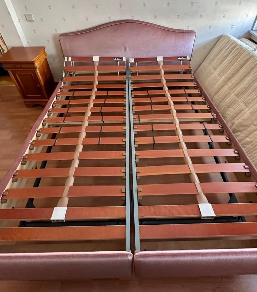 Lit double Lattoflex (sommier / tête de lit + matelas dispo), Enlèvement, Utilisé, Deux personnes, Réglable