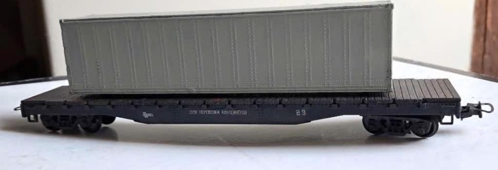 Wagon porte-conteneurs biélorusse, Autres marques, Enlèvement ou Envoi, Wagon, Courant continu