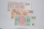 Républ. tchèque : 3 nouveaux billets de 500, 200 ,100  korun, Envoi, Billets en vrac