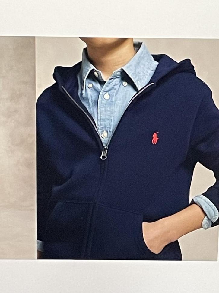 RALPH LAUREN fleece hoodie - maat 152, Kinderen en Baby's, Kinderkleding | Maat 152, Zo goed als nieuw, Jongen, Trui of Vest, Ophalen