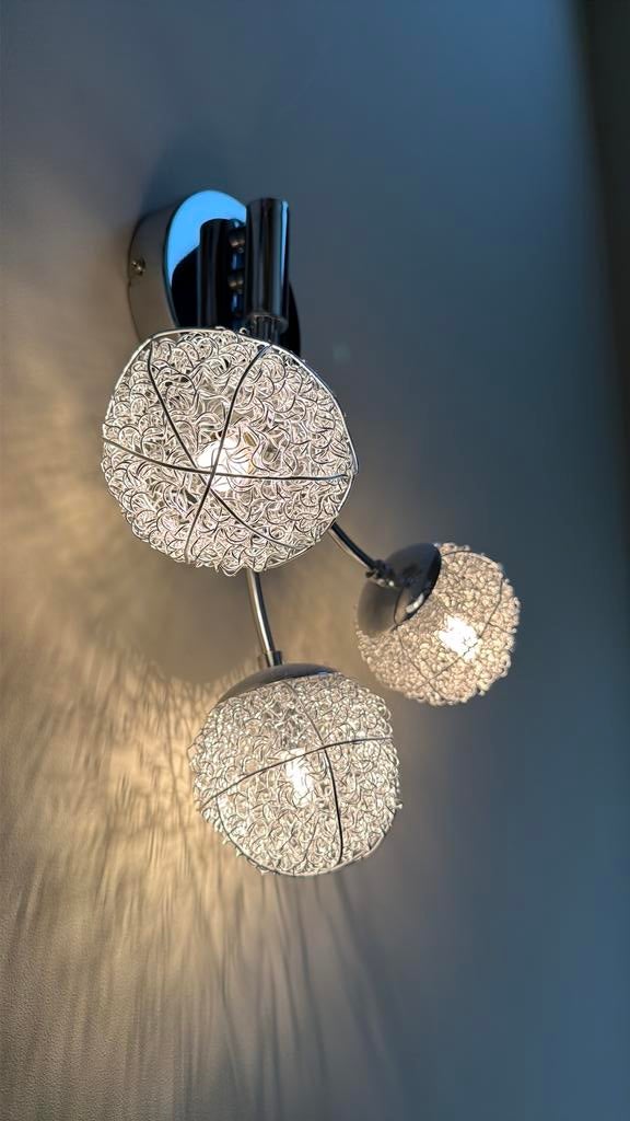 Verlichting 3 bollen met eco lampen, Ophalen, Gebruikt, Overige materialen, Modern