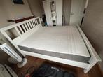 Bed 180x200cm inclusief lattenbodem en matras, Huis en Inrichting, Slaapkamer | Bedden, Ophalen, Gebruikt, Wit, Tweepersoons