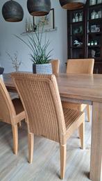 Massief eiken eettafel met 6 Vincent Sheppard stoelen, Huis en Inrichting, Ophalen