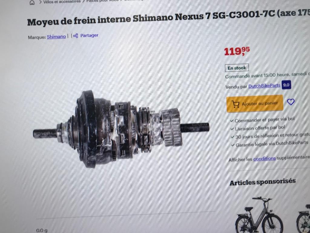 Moteur Moyeux Nexus a BXL -------- 50 EUROS, Fietsen en Brommers, Fietsaccessoires | Overige Fietsaccessoires, Ophalen, Gebruikt